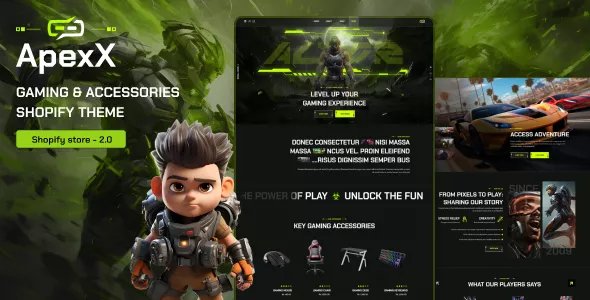 ApexX - Esports &amp; Gaming Store Shopify Theme v1.1