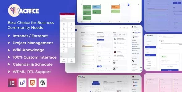 Woffice - Intranet, Extranet &amp; Project Management WordPress Theme v5.4.27