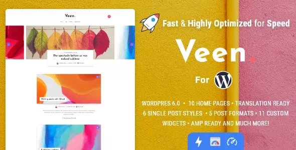 Veen - Minimal &amp; Lightweight Blog for WordPress v2.6.0