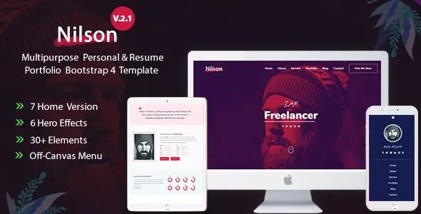 Nilson - Multipurpose Personal Resume &amp; Portfolio Template v2.1