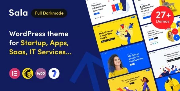 Sala - Startup &amp; SaaS WordPress Theme v1.1.7