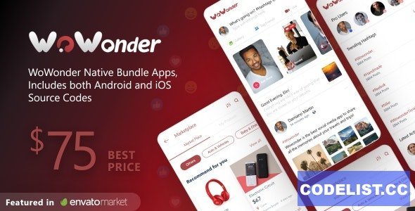 Mobile Native Social Timeline Applications v4.2 - For WoWonder Social PHP Script