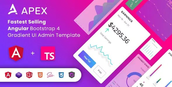 Apex v14.0 - Angular 14+ &amp; Bootstrap 4 HTML Admin Template