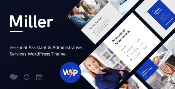 Miller - Personal Assistant &amp; Administrative Services WordPress Theme