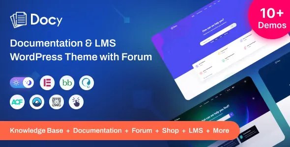 Docy - Premium Documentation, Knowledge Base &amp; LMS WordPress Theme with Forum v3.4.4