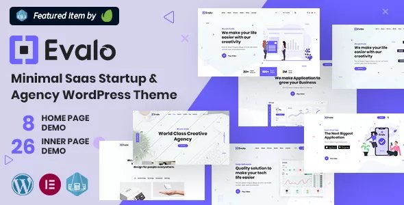 Evalo - Minimal SaaS Startup &amp; Agency HTML Template