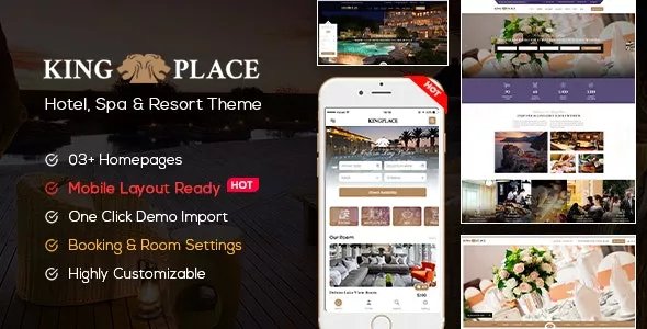 KingPlace - Hotel Booking, Spa &amp; Resort WordPress Theme (Mobile Layout Ready) v1.2.10
