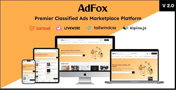 AdFox - Dual-Experience Classified Ads with App-Like Feel on Mobile &amp; Web Interface v2.0