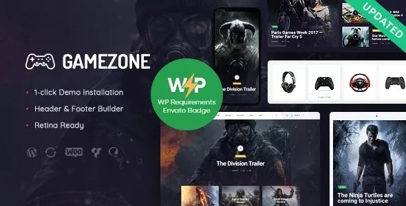 Gamezone - Video Gaming Blog &amp; Esports Store WordPress Theme v1.1.11