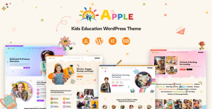 AforApple – Kids Education &amp; LMS WordPress Theme