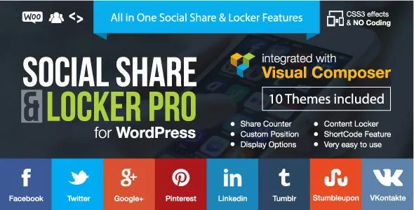 Social Share &amp; Locker Pro Wordpress Plugin v7.8