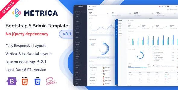 Metrica v3.1 - Bootstrap 5 Admin &amp; Dashboard Template