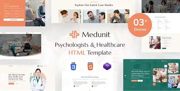 Medunit - Psychologists &amp; Health Care HTML Template