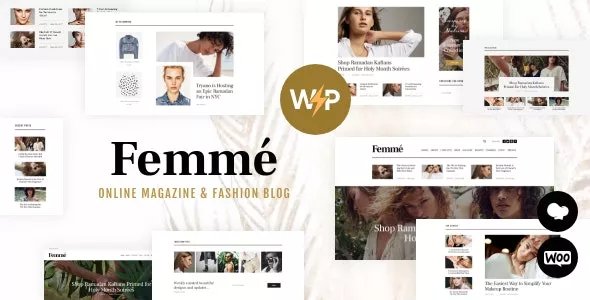 Femme - An Online Magazine &amp; Fashion Blog WordPress Theme + RTL