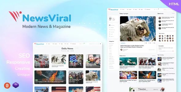 Newsviral v2.1 - Modern News &amp; Magazine HTML Template