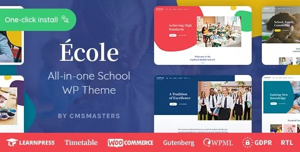 Ecole - Education &amp; School WordPress Theme
