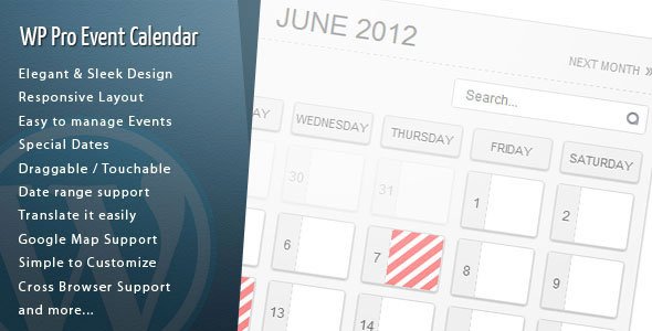 WordPress Pro Event Calendar v3.2.4