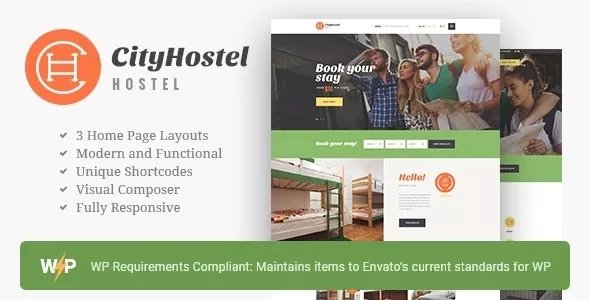 City Hostel - A Travel &amp; Hotel Booking WordPress Theme