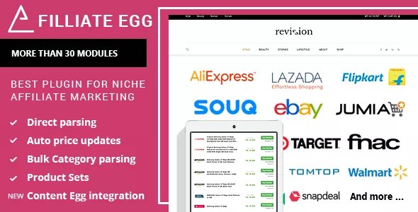 Affiliate Egg - Niche Affiliate Marketing Wordpress Plugin v10.9.25