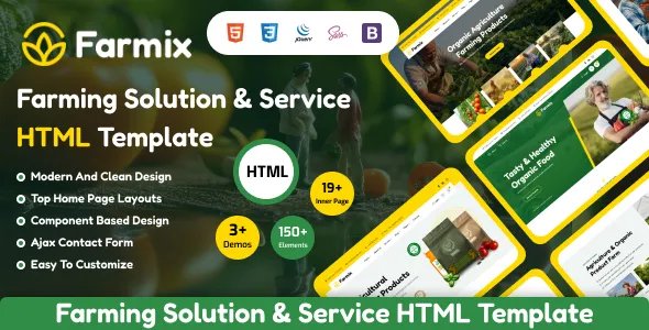 Farmix - Organic Farm &amp; Agriculture HTML Template v1.0