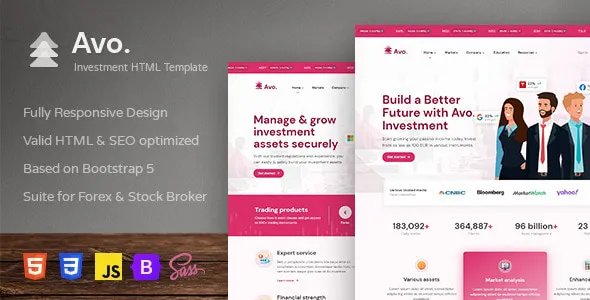 Avo - Finance and Investment HTML Template v1.0
