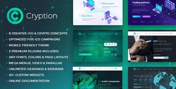 Cryption v1.0.6.5 - ICO, Cryptocurrency &amp; Blockchain WordPress Theme