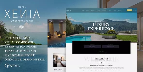 Hotel Xenia v2.7.6 - Resort &amp; Booking WordPress Theme