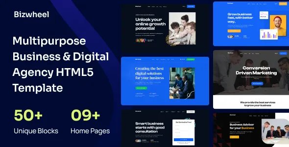 Bizwheel - Multipurpose Business &amp; Digital Agency HTML5 Template