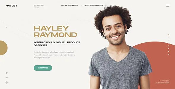 Hayley v1.1 - Personal CV/Resume WordPress Theme