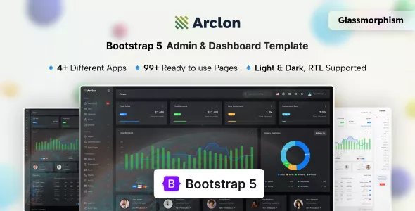 Arclon - Admin &amp; Dashboard Template