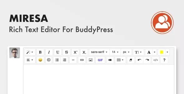 Miresa - WordPress Rich Text Editor for BuddyPress