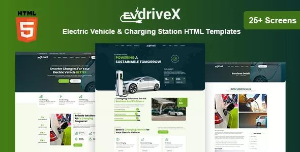 EVdriveX - Electric Vehicle &amp; Charging Station HTML Templates