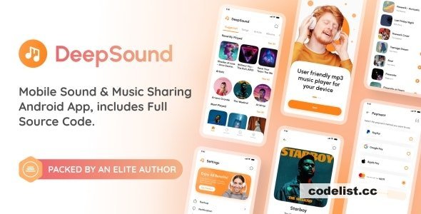 DeepSound Android v3.3 - Mobile Sound &amp; Music Sharing Platform Mobile Android Application