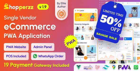 Shopperzz V1.2 Pwa Ecommerce Cms With Pos Whatsapp Ordering Nulled