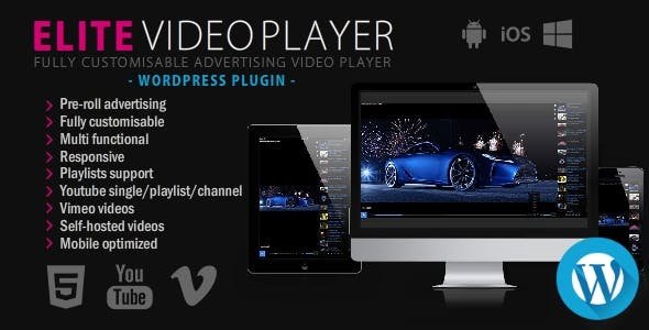 Elite Video Player v5.8 - WordPress plugin