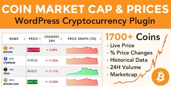 Coin Market Cap &amp; Prices v4.7.1 - WordPress Cryptocurrency Plugin