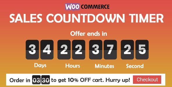 Checkout Countdown v1.0.1 - Sales Countdown Timer for WooCommerce and WordPress