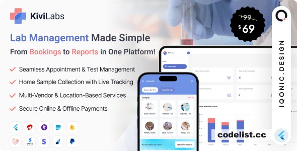KiviLabs v1.0.1 - All-in-One Lab Management &amp; Test Booking Solution with Multi-Vendor Support