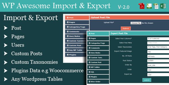 WordPress Awesome Import & Export Plugin v3.4.1