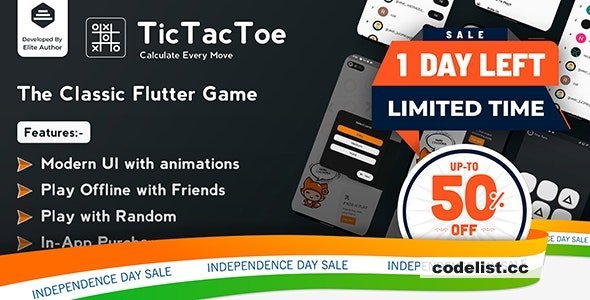 Tic Tac Toe v1.0.7 - The Classic Flutter Tic Tac Toe Game