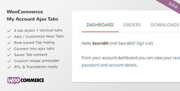 SS WooCommerce Myaccount Ajax Tabs v2.4.0