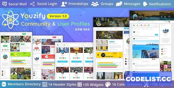 Youzify (formerly Youzer) v3.3.2 - BuddyPress Community &amp; WordPress User Profile Plugin