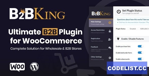 B2BKing v3.6.5 - The Ultimate WooCommerce B2B &amp; Wholesale Plugin