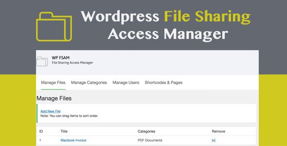 WP FSAM v1.1 - File Sharing Access Manager