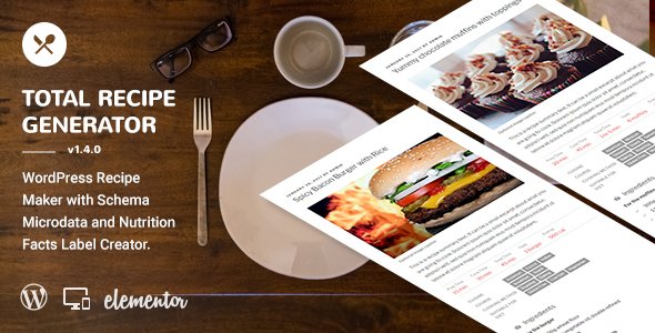 Total Recipe Generator v2.4.0 - Elementor addon