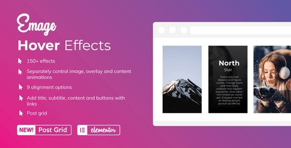 Emage v4.3.1 - Image Hover Effects for Elementor