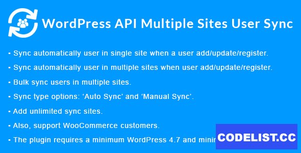 WordPress API Multiple Sites User Sync v1.4.0