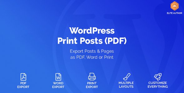 WordPress Print Posts & Pages (PDF) v1.5.4