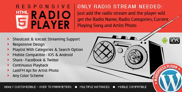 Radio Player Shoutcast & Icecast v3.3.4