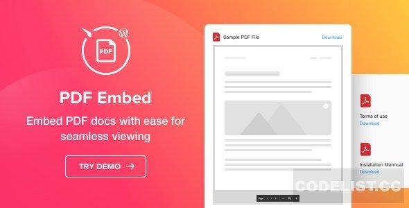 PDF Embed v1.1.0 - WordPress PDF Viewer plugin